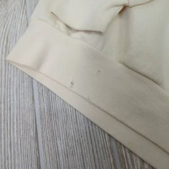 Vintage 90s Lee Men’s XL Scallop Cove Cream Pullover Crewneck Sweater - Picture 8 of 9